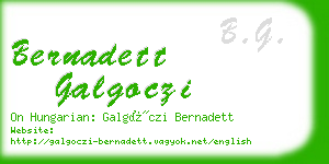 bernadett galgoczi business card